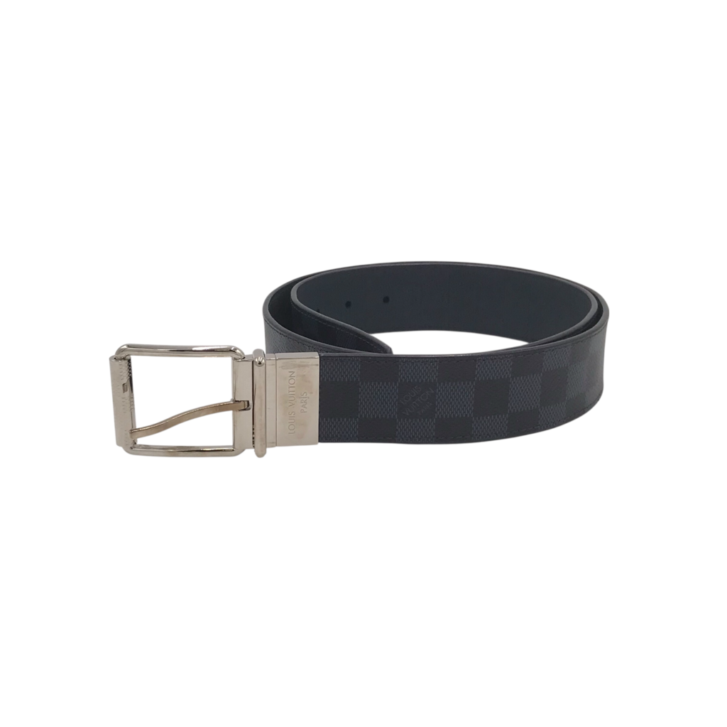 LOUIS VUITTON DAMIER PRINT REVERISBLE LUXE MEN BELT BLACK 100/40