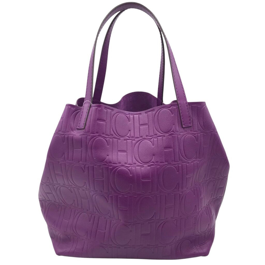 CAROLINA HERRERA "MATRYOSHKA" TOTE LUXE HANDBAG PURPLE