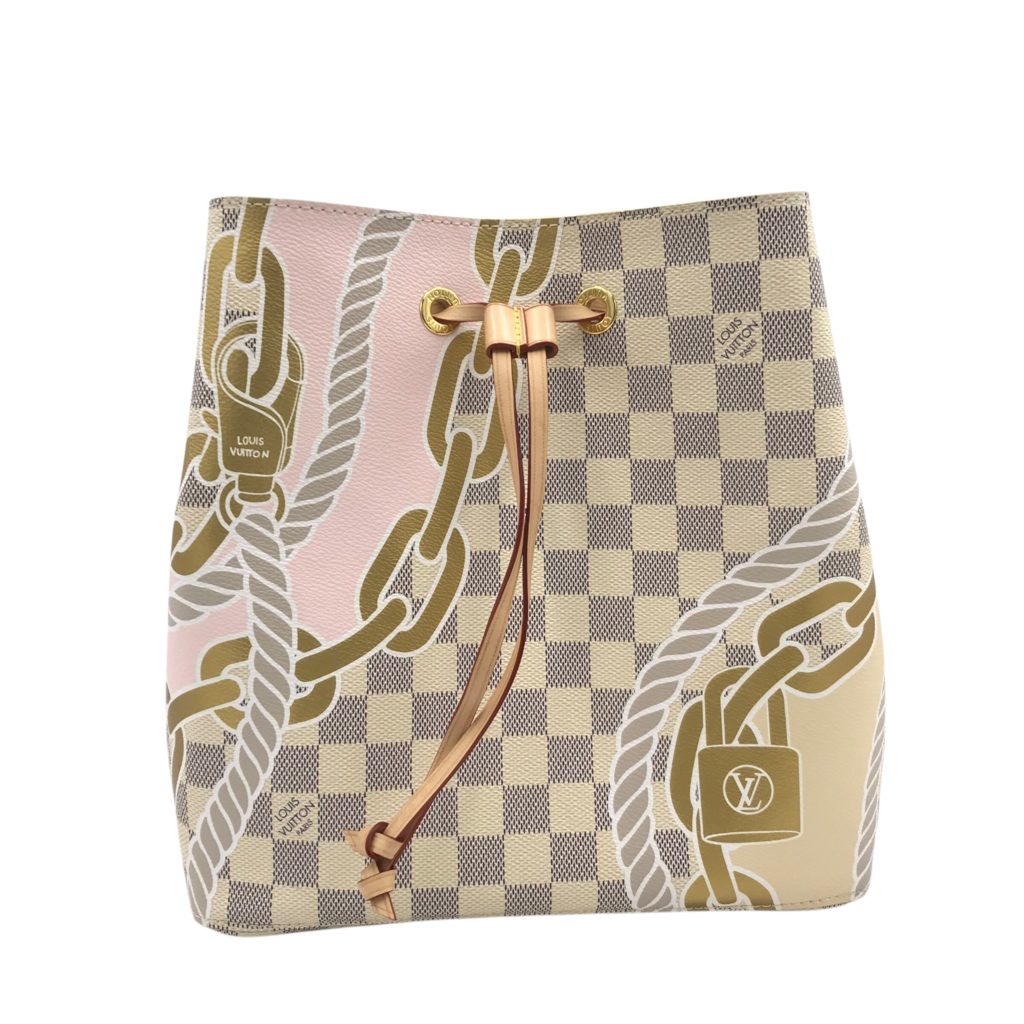 LOUIS VUITTON NAUTICAL NEONOE MM BUCKET LUXE HANDBAG DAMIER AZUR