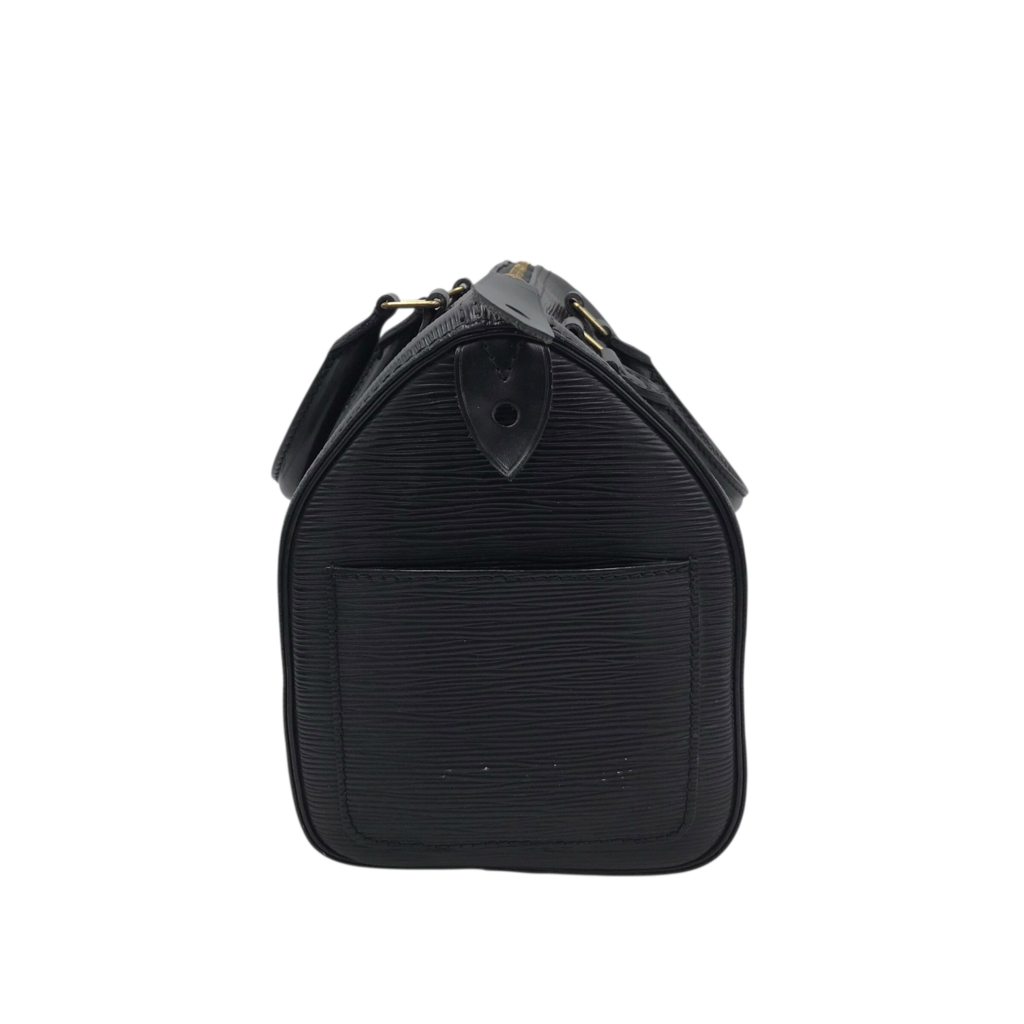 LOUIS VUITTON EPI LEATHER SPEEDY 25 LUXE HANDBAG BLACK