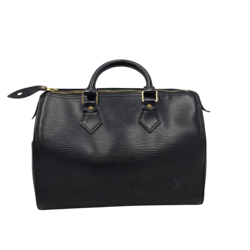 LOUIS VUITTON EPI LEATHER SPEEDY 25 LUXE HANDBAG BLACK