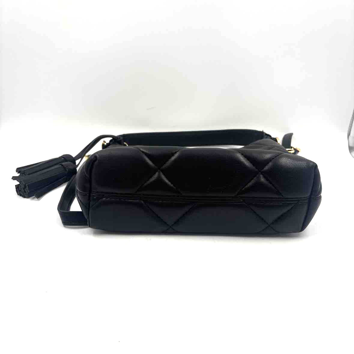 ANNE KLEIN Black Quilted Convertible Shoulder / Crossbody Purse