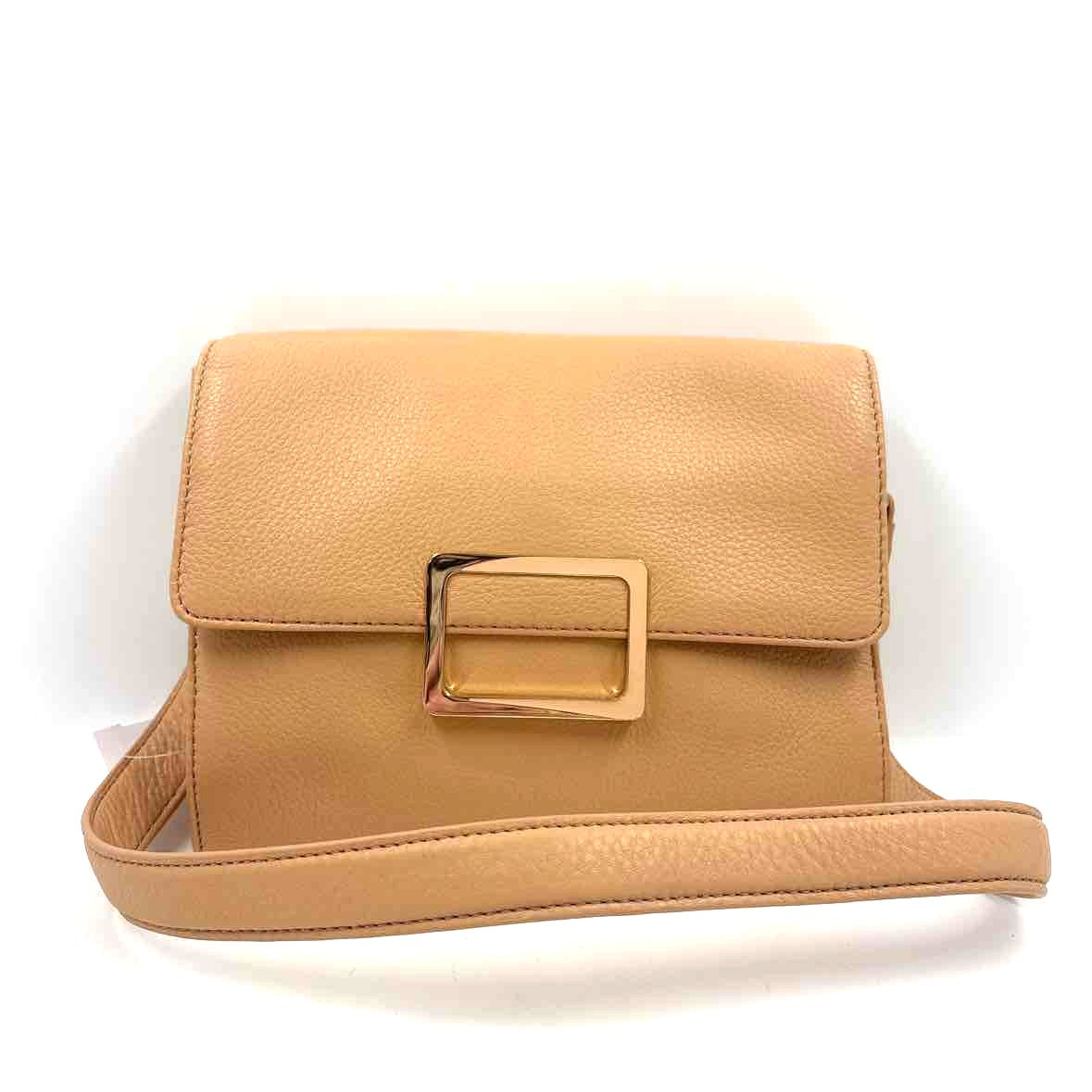 NWT TALBOTS Peach Pebbled Leather Flap Front Purse w/Magnetic Snap Closure