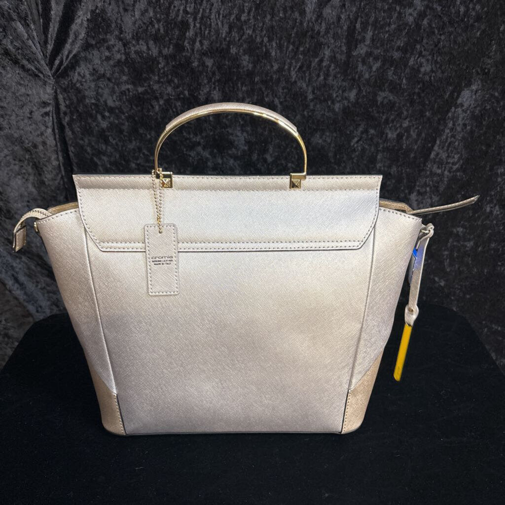 cromia Unique w/ metal handle Women's Designer Handbags Silver
