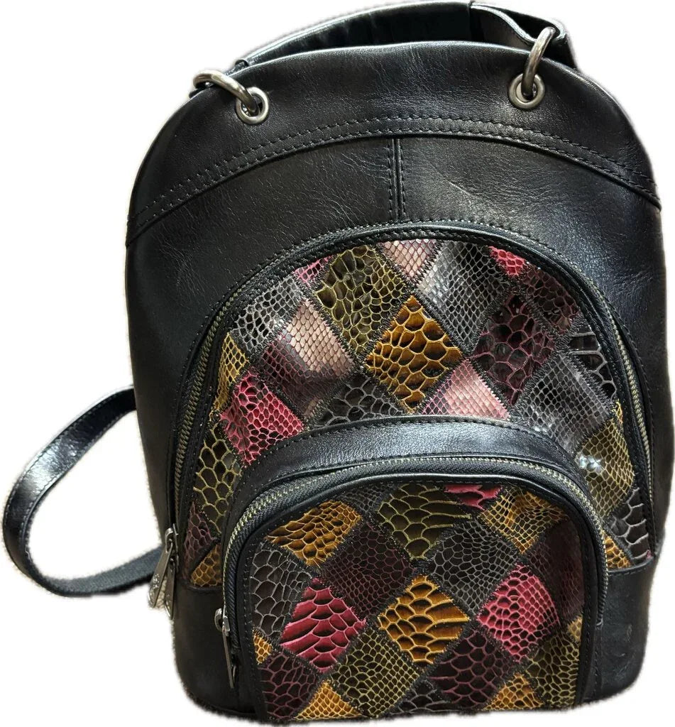 patricia nash Alencon Heritage Leather Backpack Women's Designer Handbags black, multi-color