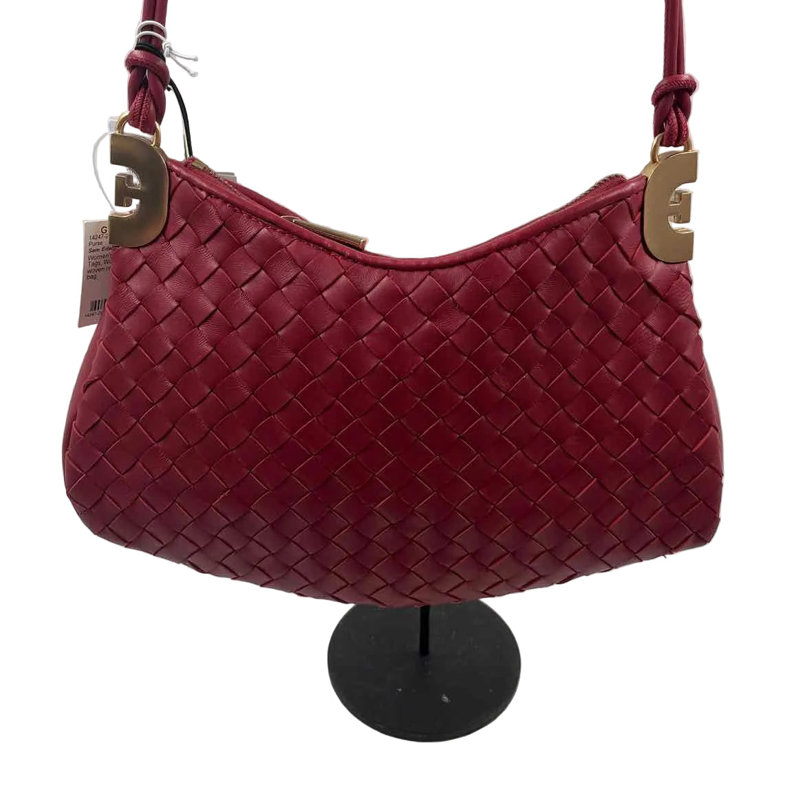 NWT SAM EDELMAN Woven Red Leather Shoulder Bag Purse