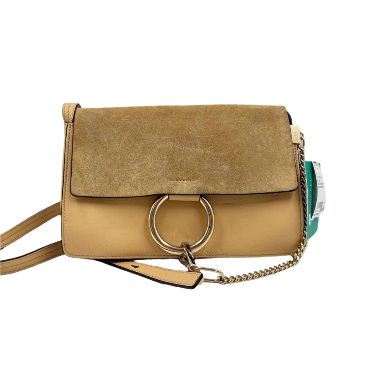 CHLOE Smooth & Suede Leather FAYE Envelope Crossbody Purse