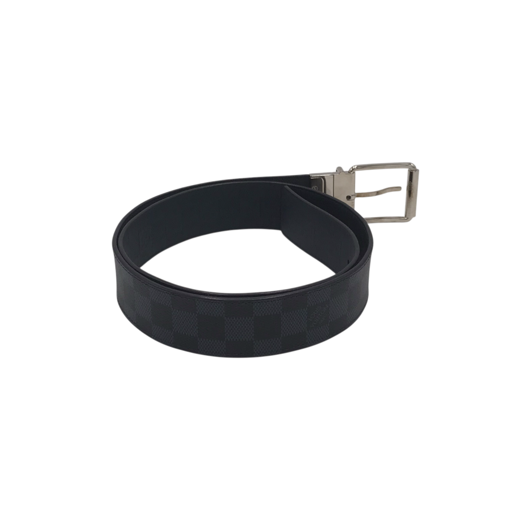 LOUIS VUITTON DAMIER PRINT REVERISBLE LUXE MEN BELT BLACK 100/40