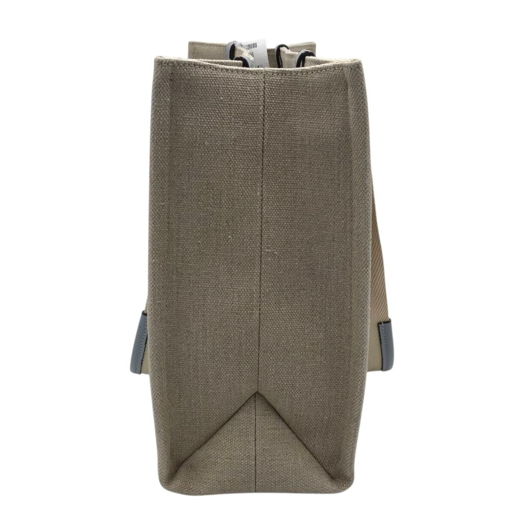 CHLOE MED. WOODY LINEN TOTE LUXE HANDBAG TAUPE