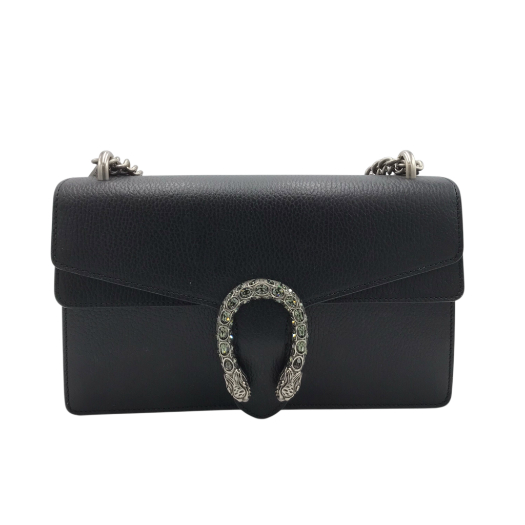 GUCCI AS-IS DIONYSUS LEATHER SHOULDER LUXE HANDBAG BLACK
