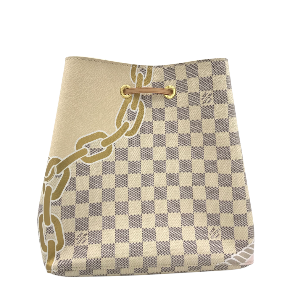 LOUIS VUITTON NAUTICAL NEONOE MM BUCKET LUXE HANDBAG DAMIER AZUR