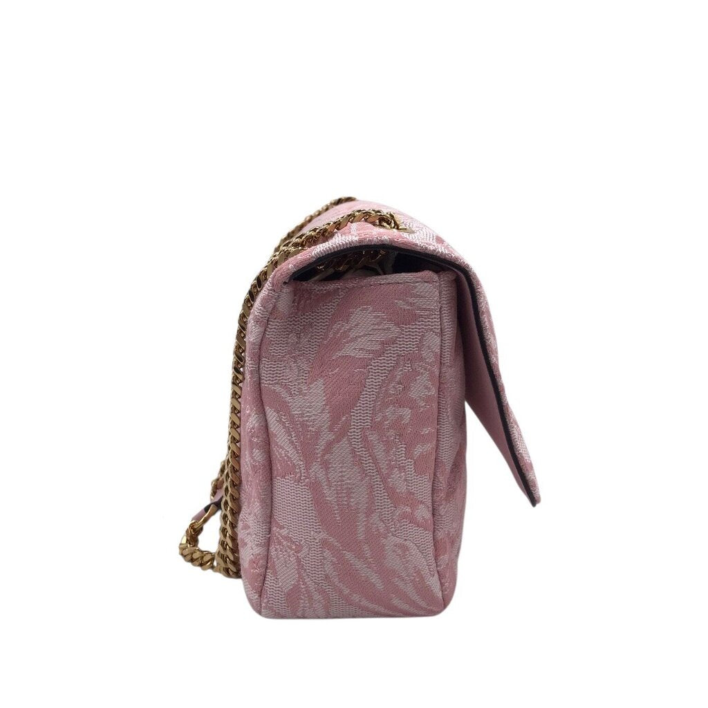 VERSACE BAROQUE JACQUARD QUILTED MEDUSA LUXE HANDBAG PINK