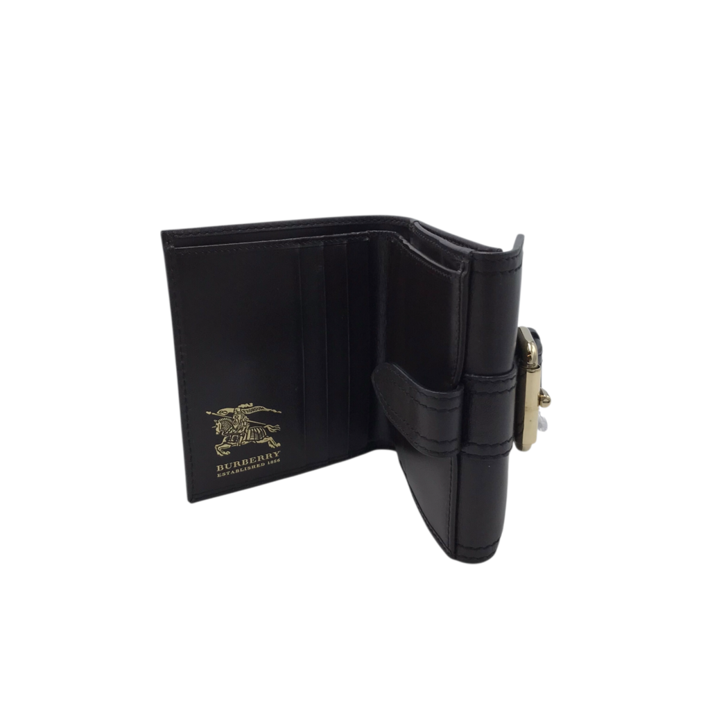 HAYMARKET CHECK BUCKLE LUXE WALLET BEIGE