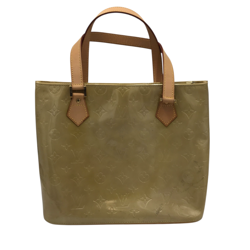 LOUIS VUITTON "HOUSTON" VERNIS TOTE LUXE HANDBAG GOLD