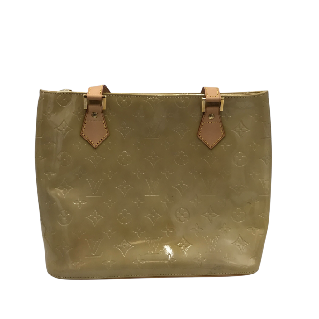 LOUIS VUITTON "HOUSTON" VERNIS TOTE LUXE HANDBAG GOLD