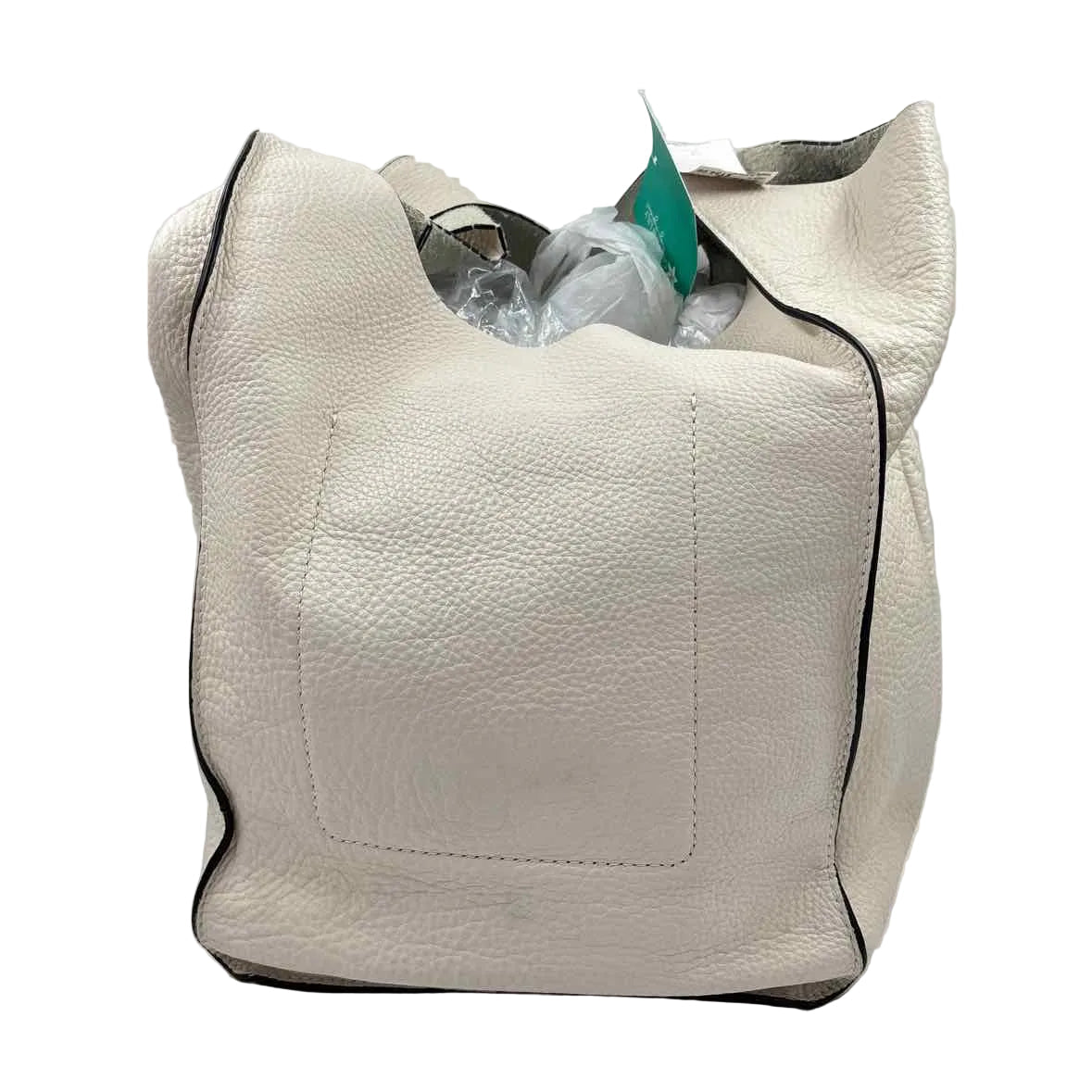 RAG & BONE Cream White Leather LOGAN Hobo Shopper Shoulder Bag Purse