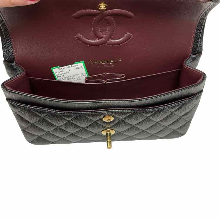 Chanel black Leather quilted NEW IN BOX Luxury Satchel