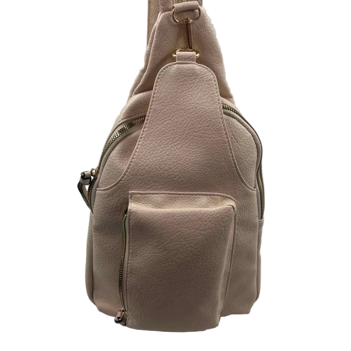 NWT METRO MUSE Cream Pebbled Vegan Leather Convertible Sling/Backpack Purse