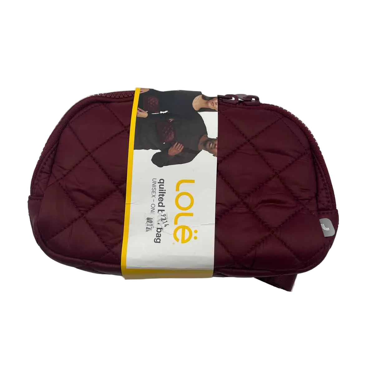 NWT LOLE' Maroon Quilted Belt Bag Purse