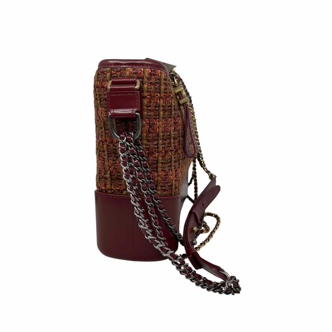 Chanel Cranberry Leather tweed LIKE NEW Luxury Shoulder Bag