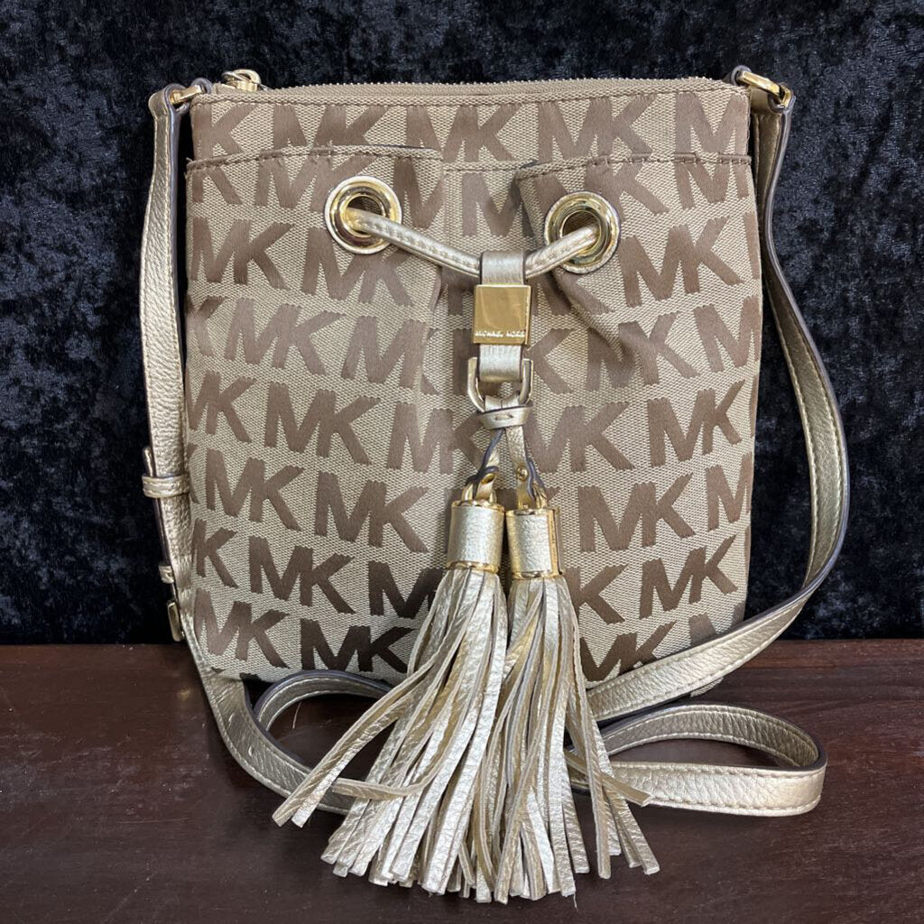 michael kors Michael Kors Logo Print Crossbody Bag Women's Designer Handbags brown
