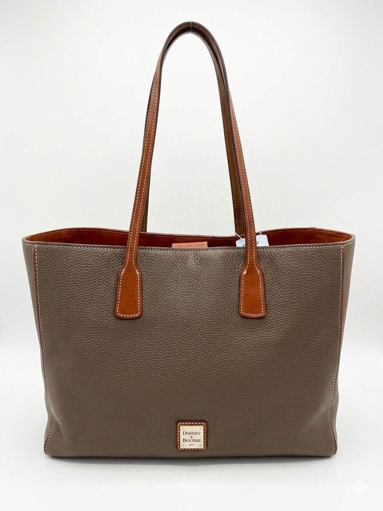 Dooney & Bourke Large Pebble Grain Cotton Lining Women's Designer Handbags Large brown
