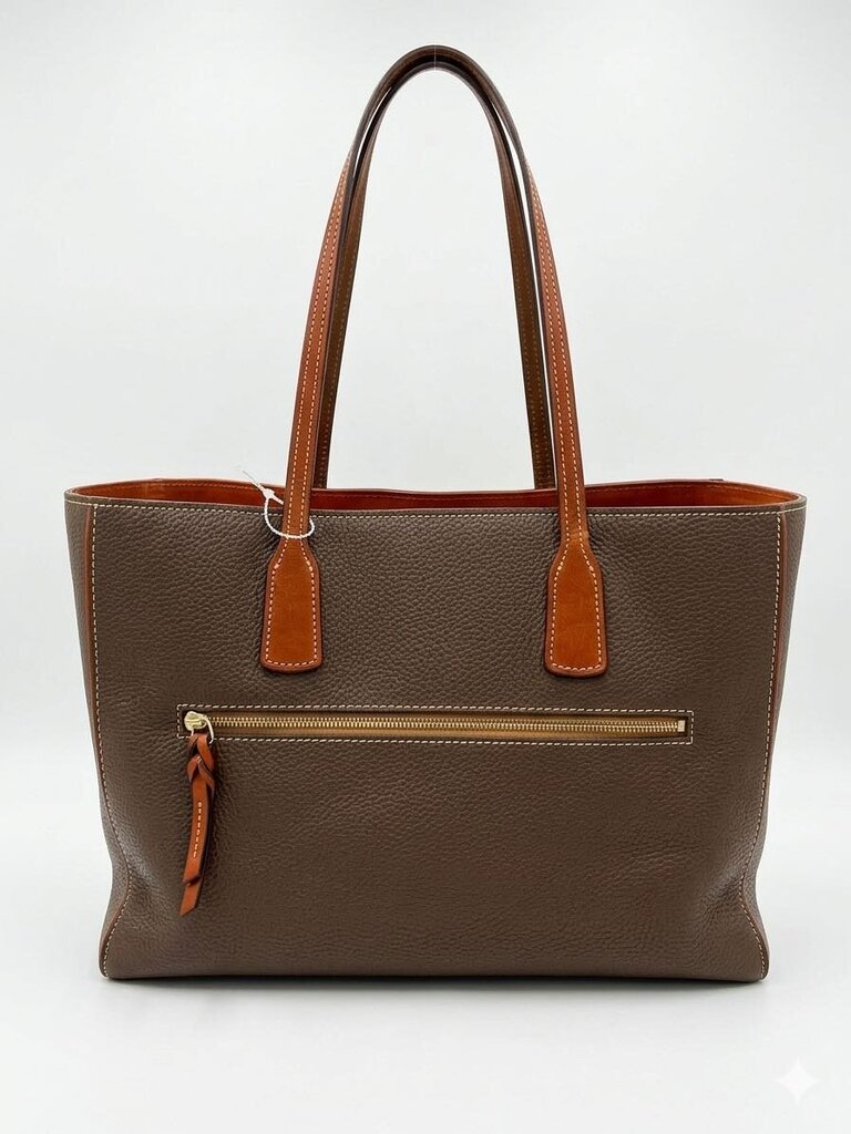 Dooney & Bourke Large Pebble Grain Cotton Lining Women's Designer Handbags Large brown