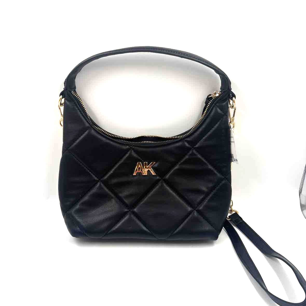 ANNE KLEIN Black Quilted Convertible Shoulder / Crossbody Purse